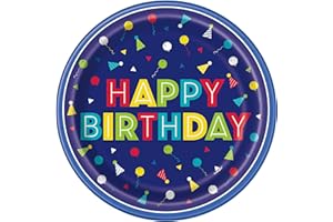 Unique 74735 Round 9" Dinner Plates | Peppy Theme and Design | 8ct