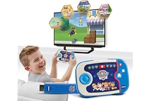 VTech ABC Smile TV - PAW Patrol Lernkonsole - Kabellose Spielkonsole mit HDMI-Stick für den Fernseher - Mit 12 Missionen für stundenlangen Lernspaß - Für Kinder von 3-7 Jahren