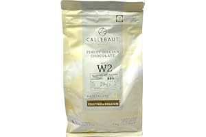 CACAO BARRY Callebaut - N° W2 - Finest 28% Belgian White Chocolate Couverture (Callets) - 1kg