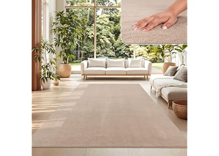 TT Home Matta Vardagsrum Stor Matta Enfärgad Modern Design Tvättbar Gul Guld, Färg: Beige, Storlek:2 - Amazon Deal & Rabatt