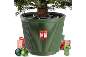 KADAX Soporte para árbol de Navidad, soporte para árbol de Navidad de plástico reciclado, soporte para un árbol de Navidad (altura hasta 250 cm/verde)