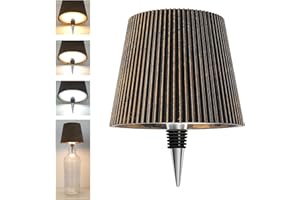 Beaeet lampada bottiglia LED Bronzo, ricaricabile USB-C, senza fili, IP54, 3 tonalità dimmerabili, per bottiglie in vetro da tavolo, balcone, terrazza, campeggio, feste