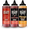 Hot Star Honey Hot Sauce Gift Set | Scotch Bonnet Sauce - Cayenne Chilli Sauce - Mango Chilli Sauce - Premium Hot Honey Gift Set for Chicken, Pizza, Pasta, Steak and Noodles