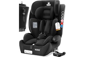 KIDIZ® Autokindersitz Kinderautositz mit Isofix Gruppe 1+2+3 9-36 kg 5-Punkt-Sicherheitsgurt, Autositz, Kindersitz, Einstellbare Kopfstütze | Mitwachsende Sitzerhöhung 1-12 Jahre, Stabil und Sicher