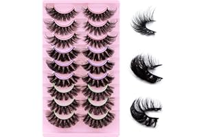 KEIBY CITOM Falsche Wimpern 9 Paare, 6D Künstliche Wimpern Set, Wiederverwendbare natürliche Wimpern (3 Stile)