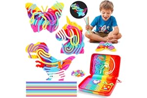 Charmofun Tablero Sensorial de Silicona, Juguete Fidget para Autismo, TDAH, Niños 3+ y Adultos, Tablero de Actividades Doble Cara con Bolsa de Viaje y 20 Cordones Luminosos