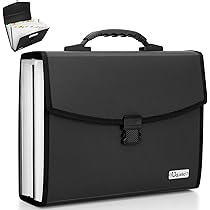 Uquelic 2pcs Mini Accordion Receipt Folder - 13 Pockets Expanding