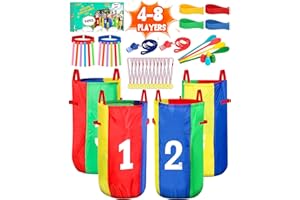 Eocolz Outdoor-Karnevals-Spiele: Kartoffelsackbeutel, Eierlöffel-Rennen, 3-beiniges Rennband, Fangschwanz-Spiele, Geburtstags- und Feldtag, Familientag, Hof, Rasen, Ostern