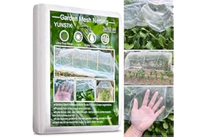 YUNSTK Garden Netting for Veg Patch Fine Mesh, 3x10m Insect Protection Net, Garden Vegetable Plant Protect Netting, Anti Bird Butterfly Netting, Tunnel Fine Mesh for Flowers Crops Fruits Greenhouse