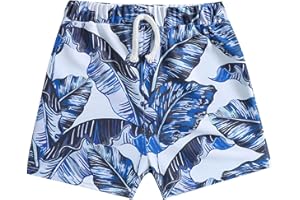 HAPPY CHERRY Toddler Baby Boys Swim Shorts Swimming Trunk Kids Hawaiian Beach Board Shorts Swimwear