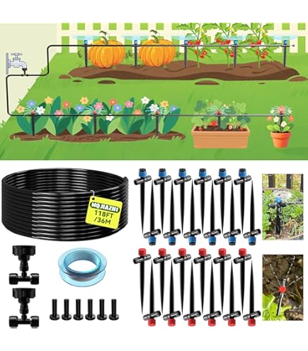 Irrigatiesysteem voor de tuin, 40m, micro druppelirrigatie set