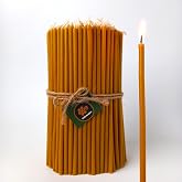 Petekoğlu (50 Pieces) Wax Candle Petekoğlu Wish Candle Natural Honeycomb Slim Long Party Engagement Wedding Ritual Birthday Candle