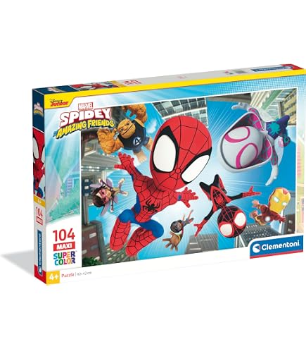 Clementoni - 20285 - Supercolor Puzzle - Marvel Spidey And His Amazing Friends - 30 Pezzi - Puzzle Bambini 3 Anni, Puzzle Cartoni Animati, Made In Italy