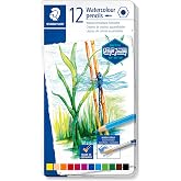 STAEDTLER 14610C M12 Design Journey Metal Box with 12 Assorted Colours Watercolour Pencils