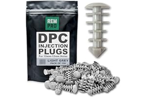 Rempro 100 x Light Grey DPC Damp Proofing Injection Wall Plugs