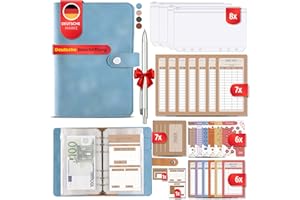 SCHANSLI Budget Planner Deutsch Set mit Sparchallenge - inkl. Kugelschreiber. Sparbuch mit Folien Deutsch - Finanzplaner Deutsch. Bugetplaner mit Folien Deutsch. Budget Planer Deutsch. Budgetplaner Deutsch