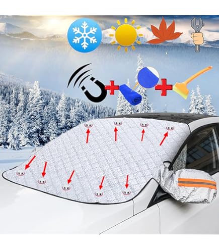 Copertura Parabrezza Auto BNGXR Con Magneti - Telo Antighiaccio E Parasole Universale - Foto 2