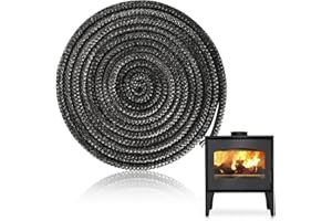 SPRIEßEN Uszczelka kominkowa, taśma uszczelniająca do pieca kominkowego 10 mm, uszczelka kominkowa, taśma uszczelniająca do pieca kominkowego (czarna)