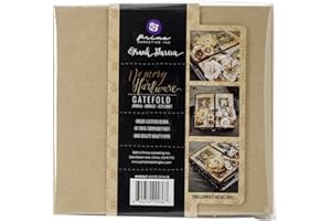 Prima Marketing Memory Hardware Chipboard Journal 6.5 x6.25-inch-Gatefold 8 Pages