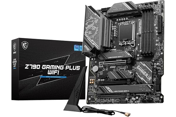 MSI Z790 Gaming Plus WiFi Carte mère, ATX - pour processeurs Intel de 14e, 13e et 12e gén, LGA 1700 - DDR5 Memory Boost 7200+MHz/OC, 1 x PCIe 5.0 x16, 4 x M.2 Gen4, 2.5G LAN, Wi-FI 6E