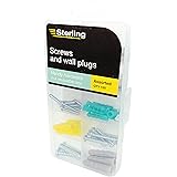 Sterling PSCRPL1 Screws and Wall Plugs, Transparent, Set of 100 Pieces