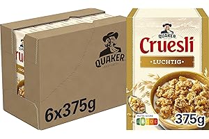 Muesli | Quaker | Cruesli Airy Natural | Peso totale 375 grammi