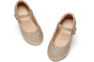 Kiderence Kleine Kleinkind Mädchen Kleid Schuhe Ballerina Ballett Wohnungen Kinder Mary Janes