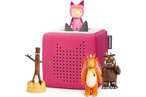 tonies Toniebox Starter Set Bundle Incl. 1 Creative 3 Characters: The Gruffalo, Stick Man, and Zog, Audiobooks and Music Player Speaker for Kids, Screenfree Wireless Speaker, Pink