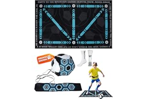 LAOYE Estera de fútbol pelota control entrenamiento cuernos incl. mat trainer calcetines regalos niños paso 60 x 90 cm