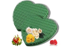 qhklew Steckschaum Herz, 2 Stück Steckschwamm Zum Basteln, Blumensteckmasse für Blumengestecke mit Gitter, Nasssteckschaum Steckschwamm für Feiern, Auto, Hochzeit, Geschenke, Frischblumen