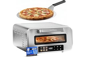 ‎PROFI COOK ProfiCook® Pizzaofen elektrisch | 400°C | echter Pizzastein | inkl. Pizzaheber | variable Zeit und Temperatureinstellung | Pizza Ofen Elektro | für Pizza in unter 5 min. | Pizzamaker | PC PO 1323
