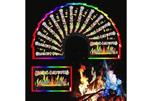 BARVERE 20 Stück Feuerzauber Pulver, Magic Fire, Feuerfarben Pulver für Buntes Feuer, Magical Flames für Outdoor-Events, Halloween und Weihnachten, Feuerstellen, Kamine
