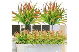 Dremisland Jesienne rośliny ze sztucznej trawy, 40 cm, jesienne sztuczne łodygi, rośliny na zewnątrz, odporna na promieniowanie UV, sztuczna trawa, na jesień, do domu, ogrodu, patio, werandy,