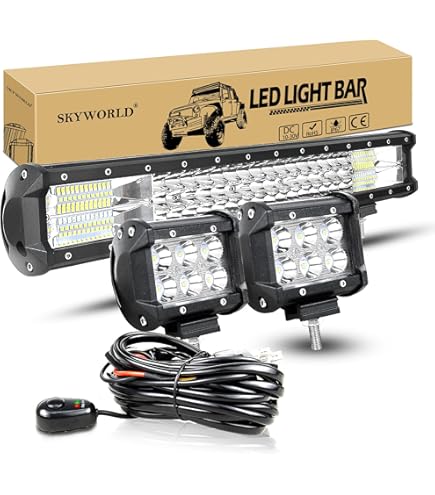 RIGIDON 45 inch 612W rijdende led-lichtbalk met 12v kabelboom kabelset, 7D Tri-rij mistlamp voor off-road vrachtwagen SUV ATV 4x4, Flood Spot Combo Beam, waterdichte rijwerklamp, 6000K wit RIGIDON 45 inch 612W rijdende led-lichtbalk met 12v kabelboom kabelset, 7D Tri-rij mistlamp voor off-road vrachtwagen SUV ATV 4x4, Flood Spot Combo Beam, waterdichte rijwerklamp, 6000K wit