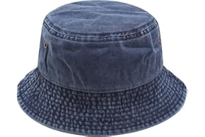 JFAN Sombreros de Pescador Vintage Algodón Sombrero de Cubo de Color Liso Lavado Gorra de Sol de Viaje para Hombre y Mujer
