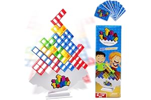 Yoirzit Tetra Tower Balance Game, Tetris Tower Board Giocattoli per Bambini e Adulti, Gioco di Equilibrio Swing Stack High Montessori per Famiglia, Feste, Viaggi