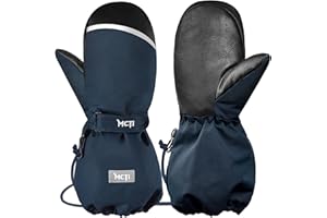 MCTi Guantes Esquí Niños Impermeables Manoplas Nieve Invierno Forro Polar Cálido Niña