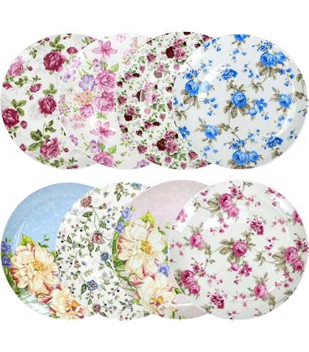 Zayton Melamine Dinner Plates - 11 Inch, Shatterproof Plastic, Lightweight, Striped Design - View #9
