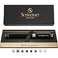 Scriveiner Personalized British Racing Green Pen - Stunning Green Lacquer Luxury Pen with Chrome Finish, Schmidt Ink Refill, Best Engraved Roller Ball Gift Set for Men & Women, Custom Name Engraving