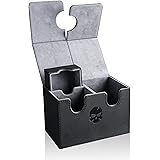 UAONO Box Mazzo Per Mtg, Box A Doppio Mazzo Con Vassoio Da Dadi Con Due Carte Da Trading A Maniche, Custodia Per Carte Per Yu
