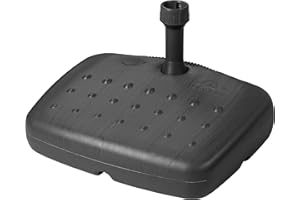 Doppler Pied de Parasol de Balcon Anthracite pour Tuyau jusqu'à 33 mm Poids de Remplissage d'eau 17 l/Sable 20 kg