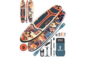 H2OSUP Tavola Sup Gonfiabile - 335 * 88cm Stand Up Paddle con Accessori Premium, Superstabilità Sup Gonfiabile, Paddle Boards Adulti con Capacità di 200KG per 3 Persone