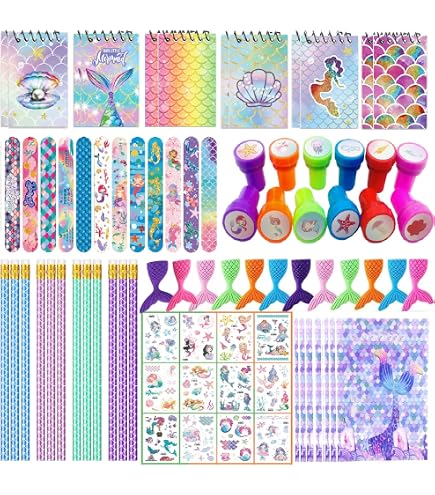 Carnet Enfant Pack 12 Stylos UV 12 Carnets - Cadeau Anniversaire Enfants, Thème Maison De Poupée Pochette Surprise Fille 7 Ans