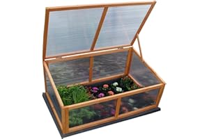 zooprinz Frühbeet HERBA – Pflanzbeet für Terrasse / Garten und Balkon – Gewächshaus – Anzuchtbeet mit Abdeckung aus Holz & Polycarbonat – idealer Schutz für Kräuter und Co.