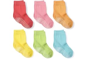 LA Active Non Slip Grip Ankle Boys and Girls Socks for Babies Toddlers and Kids