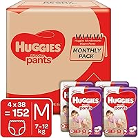 Huggies Wonder Pants, Monthly Box Pack Diapers, Medium Size, 152 Count