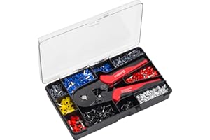 Meister Crimpzangen-Set 1200-teilig - Inklusive Aderendhülsen - Vierkant-Crimpung - Polypropylen, Crimpzangen-Aderendhülsen-Set, Crimping-Set, Crimp-Zangen-Set, Aderendhülsenzange, 1738520