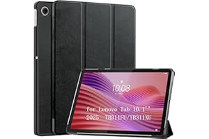 Vakarey Cover per Lenovo Tab 10.1 Pollici 2025,Ultrasottile Intelligente Custodia Tablet per Lenovo Tab TB311FU,Nero