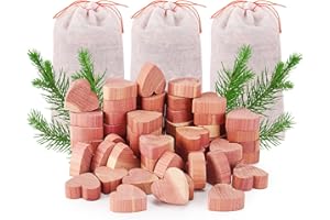 Yizhet Ochrona przed molami, 50 sztuk, z drewna cedrowego, 3 szt. woreczków zapachowych pułapka na mole, naturalna ochrona mole