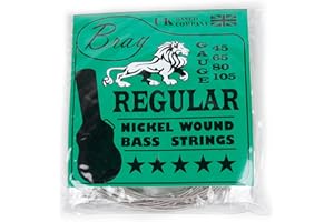 BRAX Bray 4 String Bass Guitar Strings (45-105) Perfect For Fender, Gibson, Yamaha, Squier & Ibanez Bass Guitars